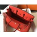 Hermes Birkin 35cm Bag In Red Clemence Leather GHW