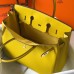 Hermes Birkin 35cm Bag In Yellow Clemence Leather GHW