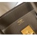 Hermes Birkin 35cm Bag In Taupe Grey Clemence Leather GHW