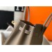 Hermes Birkin 35cm Bag In Taupe Grey Clemence Leather GHW