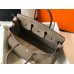 Hermes Birkin 35cm Bag In Taupe Grey Clemence Leather GHW