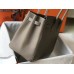Hermes Birkin 35cm Bag In Gris Tourterelle Clemence Leather GHW