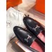 Hermes Paris Loafers In Black Goatskin