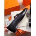 Hermes Paris Loafers In Black Goatskin