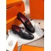 Hermes Paris Loafers In Black Goatskin
