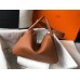Hermes Lindy 26cm Bag In Gold Clemence Leather GHW