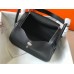 Hermes Lindy 26cm Bag In Black Clemence Leather