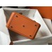 Hermes Lindy 26cm Bag In Orange Clemence Leather PHW
