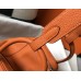 Hermes Lindy 26cm Bag In Orange Clemence Leather PHW