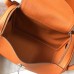 Hermes Lindy 26cm Bag In Orange Clemence Leather PHW