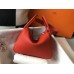 Hermes Lindy 26cm Bag In Red Clemence Leather PHW