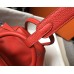 Hermes Lindy 26cm Bag In Red Clemence Leather PHW