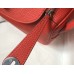 Hermes Lindy 26cm Bag In Red Clemence Leather PHW