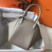 Hermes Lindy 26cm Bag In Gris Tourterelle Clemence Leather PHW