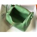 Hermes Lindy 26cm Bag In Vert Criquet Clemence Leather GHW