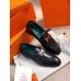 Hermes Paris Loafers In Noir Goatskin
