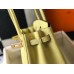 Hermes Birkin 30cm Bag In Jaune Poussin Clemence Leather GHW