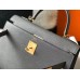 Hermes Kelly 25cm Sellier Bag In Ardoise Epsom Leather