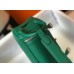 Hermes Lindy Mini Bag In Green Clemence Leather GHW