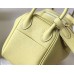 Hermes Lindy Mini Bag In Jaune Poussin Clemence Leather GHW