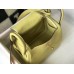 Hermes Lindy Mini Bag In Jaune Poussin Clemence Leather GHW