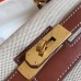 Hermes Kelly 28cm Bag In Canvas With Barenia Leather