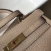 Hermes Kelly 28cm Bag In Argile Clemence Leather GHW