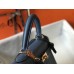 Hermes Kelly 28cm Bag In Blue Agate Clemence Leather GHW