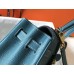 Hermes Kelly 28cm Bag In Blue Jean Clemence Leather GHW