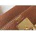 Hermes Kelly 28cm Bag In Gold Clemence Leather GHW