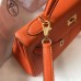 Hermes Kelly 28cm Bag In Orange Clemence Leather GHW