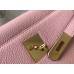 Hermes Kelly 28cm Bag In Pink Clemence Leather GHW