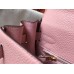 Hermes Kelly 28cm Bag In Pink Clemence Leather GHW