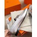 Hermes Paris Loafers In Silver Metallic Goatskin