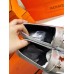 Hermes Paris Loafers In Silver Metallic Goatskin