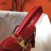 Hermes Kelly 28cm Bag In Red Clemence Leather GHW