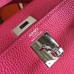 Hermes Kelly 28cm Bag In Rose Red Clemence Leather PHW