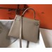 Hermes Kelly 28cm Bag In Gris Tourterelle Clemence Leather GHW