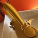 Hermes Kelly 28cm Bag In Yellow Clemence Leather GHW