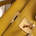 Hermes Kelly 28cm Bag In Yellow Clemence Leather GHW