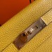 Hermes Kelly 28cm Bag In Yellow Clemence Leather GHW