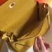 Hermes Kelly 28cm Bag In Yellow Clemence Leather GHW