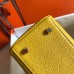 Hermes Kelly 28cm Bag In Yellow Clemence Leather GHW