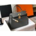 Hermes Kelly 28cm Bag In Ardoise Epsom Leather GHW