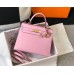 Hermes Kelly 28cm Bag In Mauve Sylvestre Epsom Leather GHW
