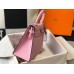 Hermes Kelly 28cm Bag In Mauve Sylvestre Epsom Leather GHW