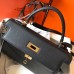 Hermes Kelly 28cm Bag In Black Epsom Leather GHW