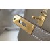 Hermes Kelly 28cm Bag In Taupe Grey Epsom Leather GHW