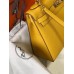 Hermes Kelly 28cm Bag In Yellow Epsom Leather GHW