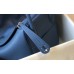 Hermes Lindy 30cm Bag In Blue Agate Clemence Leather PHW